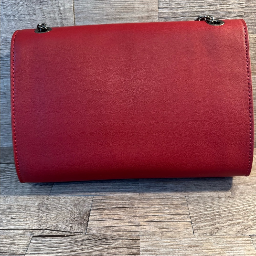 Badgley Mischka Red Crossbody Bag with Chain - Picture 4 of 10